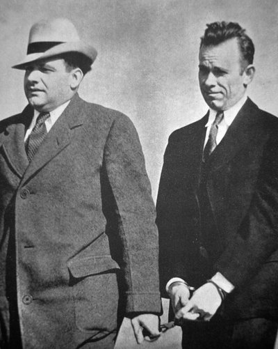 John Dillinger under arrest in January 1934 by American Photographer