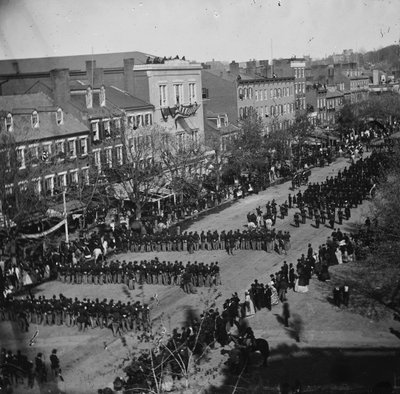 Lincolns funeral on Pennsylvania Ave., Washington, D.C., 19 April 1865 by American Photographer