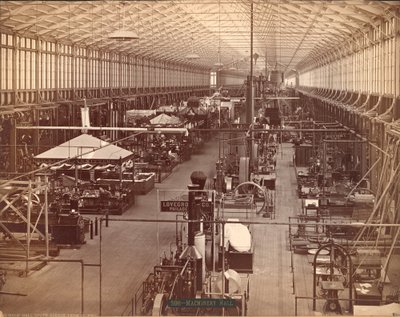 Machinery Hall, South Avenue, Philadelphia Centennial International Exhibition, 1876 by American Photographer