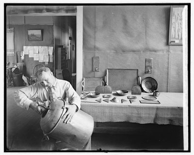 Man cutting up a bootlegger