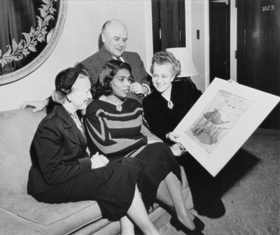 Marian Anderson (1897-1993) and Richard Bucky Fuller (1895-1983) with Two Other Women by American Photographer