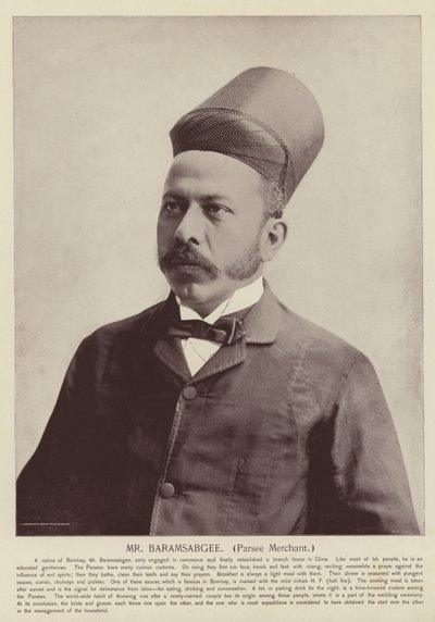 Mr Baramsabgee, Parsee Merchant by American Photographer