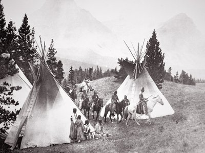 Native American Teepee Camp, Montana, c.1900 by American Photographer