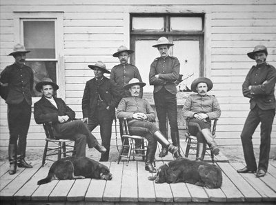 North-West Mounted Police Based in Edmonton to Maintain Law and Order During the Early Days of the Klondike/Yukon Gold Rush by American Photographer