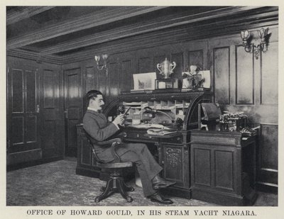 Office of Howard Gould, in his Steam Yacht Niagara by American Photographer