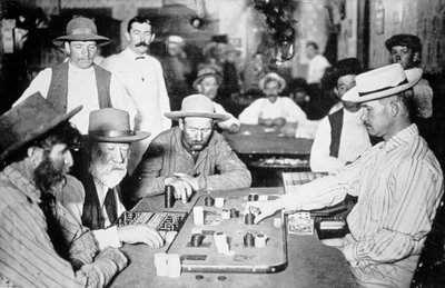 Playing Faro in a saloon at Morenci, Arizona Territory by American Photographer