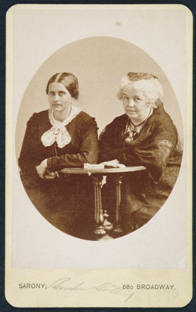 Portrait of Elizabeth Cady Stanton (1815-1902) and Susan B. Anthony (1820-1906), c.1880 by American Photographer