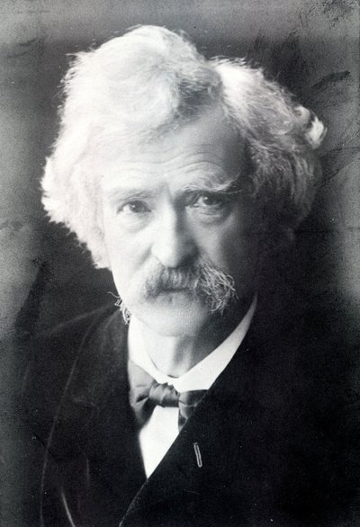 Portrait of Mark Twain (1835 - 1910) by American Photographer