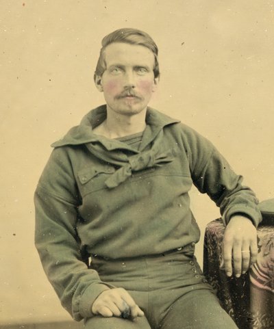 Portrait of a Sailor in Union Uniform, c.1861 by American Photographer