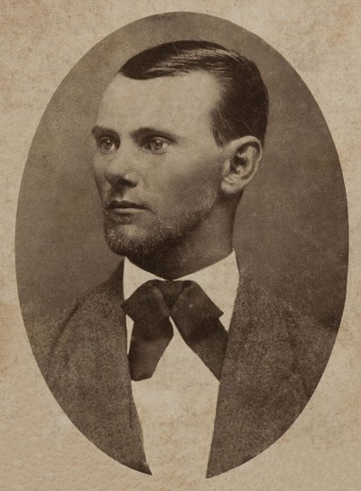 Portrait of the outlaw Jesse James (1847-1882) by American Photographer