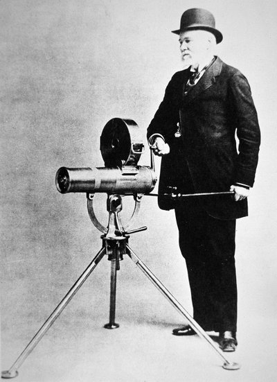 Richard J. Gatling, Shown with the Bulldog Model of 1893 by American Photographer