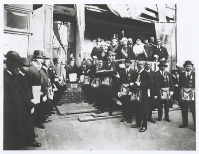 Schomburg Among Masons and Odd Fellows at the Cornerstone Laying of the Ionic Temple by American Photographer
