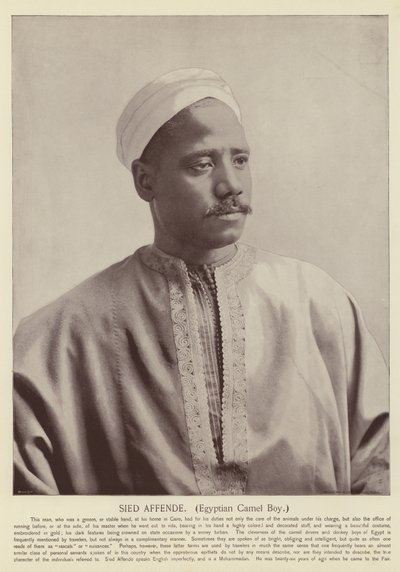 Sied Affende, Egyptian Camel Boy by American Photographer