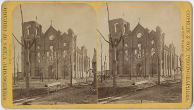 St. Michaels Church after the Chicago Fire of 1871 by American Photographer