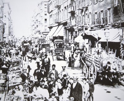 Street market in Mulberry Street, Lower East Side, New York City by American Photographer