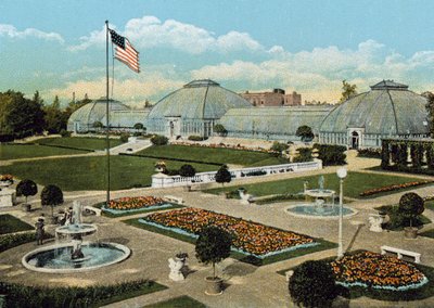 Sunken Gardens and Conservatory, Washington Park by American Photographer
