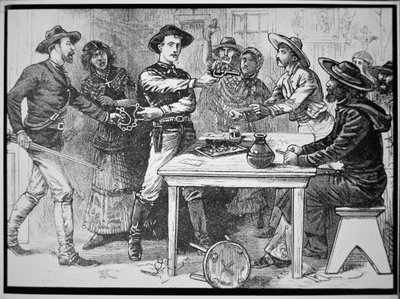Texas Rangers arresting a Mexican outlaw, c.1880 by American Photographer