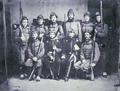The Charleston Zouave Cadets of the Confederate Army by American Photographer