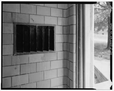 Tile and molding detail with mail slots, typical entry to stairwell, Techwood Homes, Building No. 6, 465 Techwood Drive & 119-125 Hunnicutt Street, Atlanta, Fulton County, GA by American Photographer