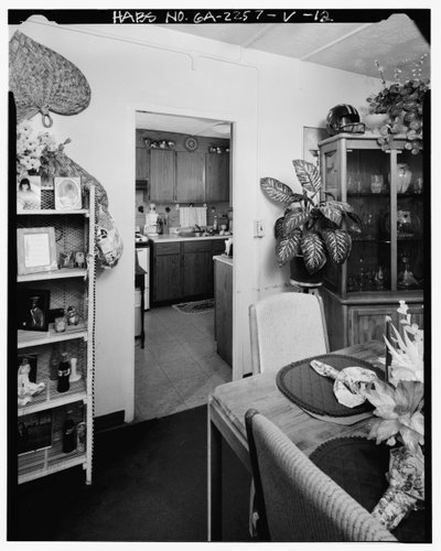 Typical interior, dining room leading to kitchen - Techwood Homes, Building No. 18 by American Photographer