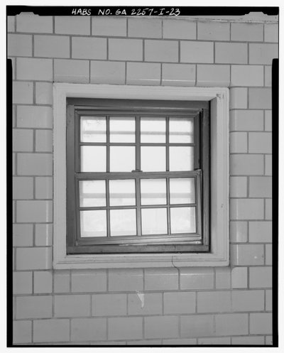 Typical stairwell window detail, Techwood Homes, Building No. 6, 465 Techwood Drive & 119-125 Hunnicutt Street, Atlanta, Fulton County, GA by American Photographer