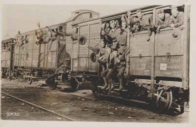 U.S. Marines in France off for camp by American Photographer