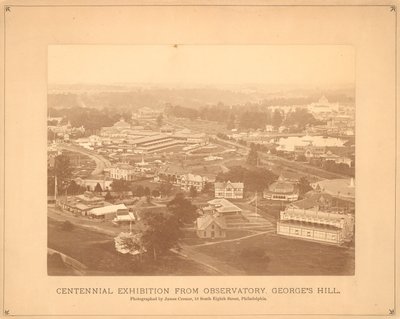 View of the Centennial International Exhibition, from the Observatory, Georges Hill, Philadelphia, 1876 by American Photographer