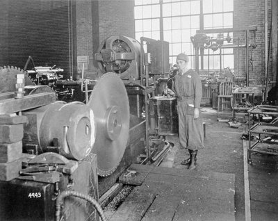 Women working in a factory during World War One, c.1917 by American Photographer