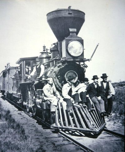 Workers on the Chicago, Milwaukee & St Paul Railway Company, c.1875 by American Photographer