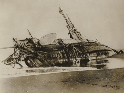 Wrecked US H3 Submarine, 1917 by American Photographer