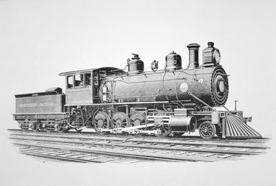 A 2-8-0 Consolidation type locomotive built by Baldwin in June 1889 for the Northern Pacific Railway by American School