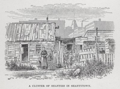 A Cluster of Shanties in Shantytown by American School