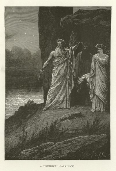 A Druidical Sacrifice by American School