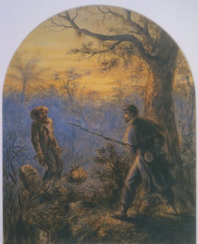 A Fleeing Slave by American School