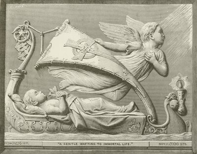 A Gentle Wafting to Immortal Life (engraving) by American School