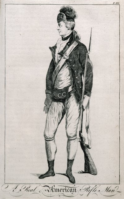 A Real American Rifleman, page 212 from Impartial History of the War by American School