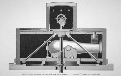 A Section of the Passaic Class Single-Turret Ironclad Monitor by American School