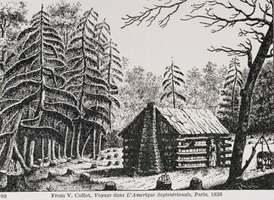 A frontier cabin, from 
