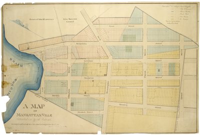 A Map of Manhattanville Situated on York Island by American School
