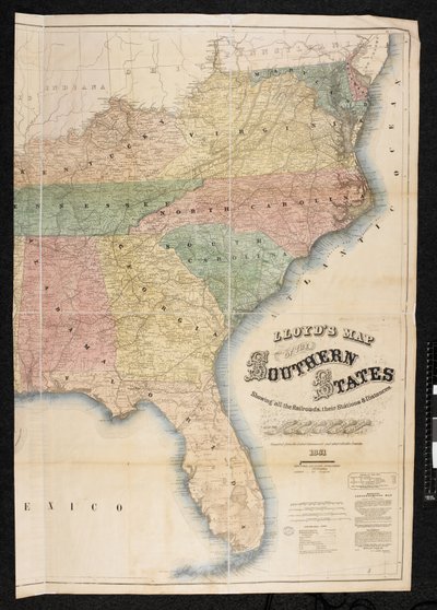 A map of the Southern States of North America by American School