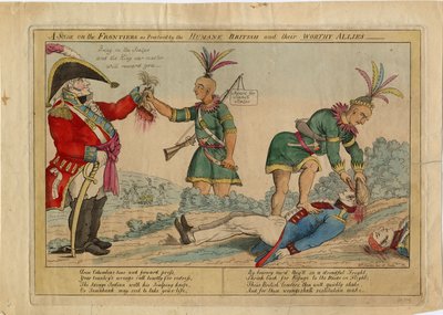 A scene on the frontiers as practiced by the humane British and their worthy allies by American School