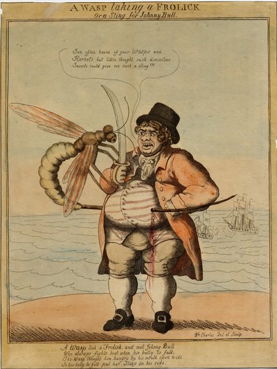 A wasp taking a frolick by American School