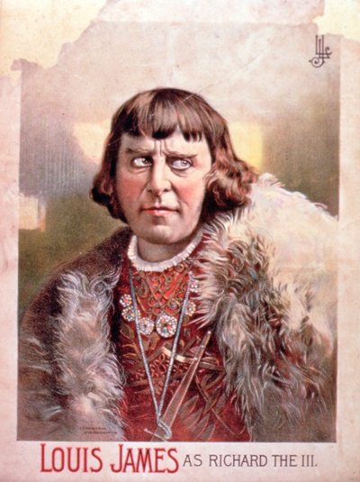 Advertisement for Louis James as Richard III by American School