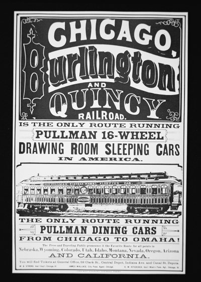 Advertisement for Pullman Cars of Chicago, c.1875 by American School