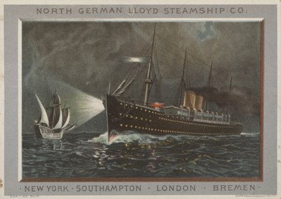 Advertisement for the North German Lloyd Steamship Company by American School