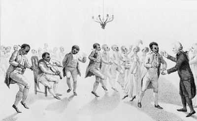African Americans at a ball with Governor John Hancock from The Echo, with other poems by Richard Alsop, 1807 by American School