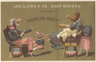 American Family, Advertisement for James Kirk & Co. Soap Makers, c.1880 by American School