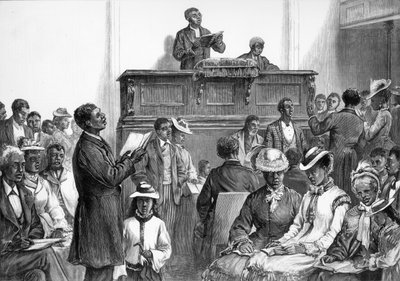 American Sketches: A Negro Congregation at Washington, from 