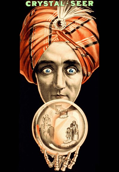 American poster for the show Crystal Seer (which reads the crystal ball) early 20th century by American School
