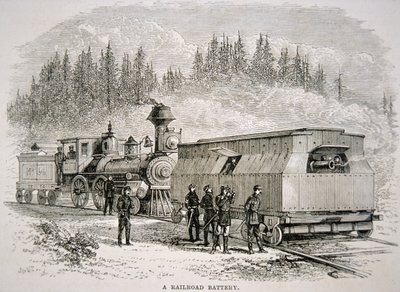 Armoured gun battery of the Federal Army by American School